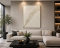 Golden Cascade — White & Gold Abstract Wall Art